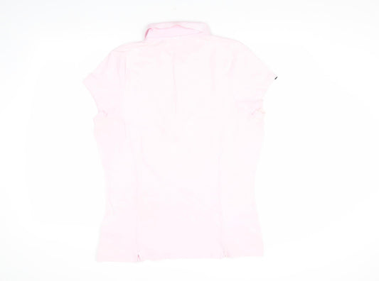 Decathlon Women's Pink Polo Shirt Size 18 Casual Stretch