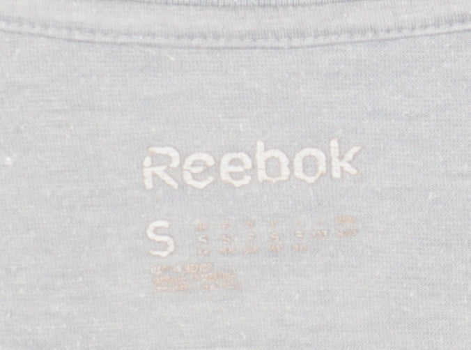Reebok Women’s Grey V-Neck T-Shirt, Size S