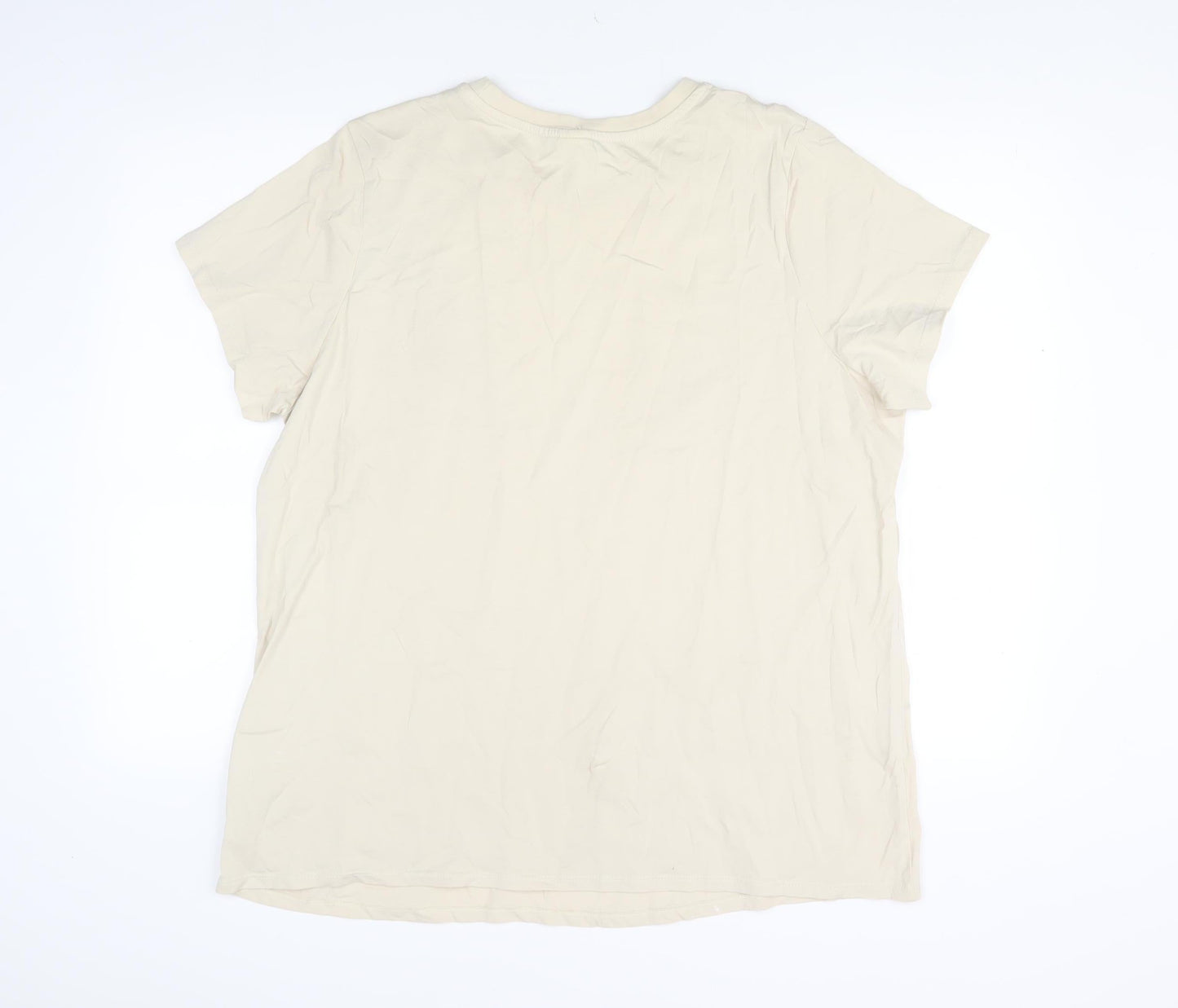 Disney Women's Beige T-Shirt, Size 20, Animal Print