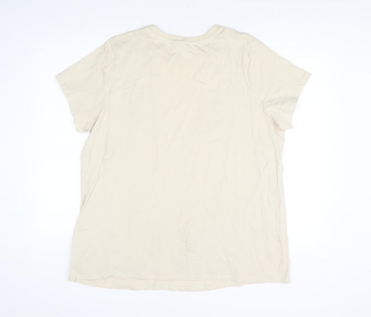 Disney Women's Beige T-Shirt, Size 20, Animal Print