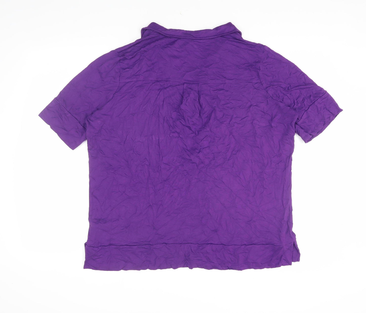 Long Tall Sally Women's Purple Polo Shirt, Size L