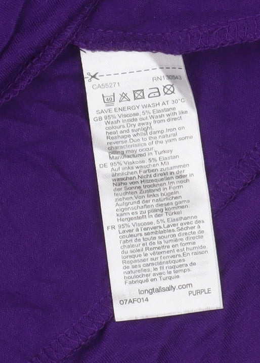 Long Tall Sally Women's Purple Polo Shirt, Size L
