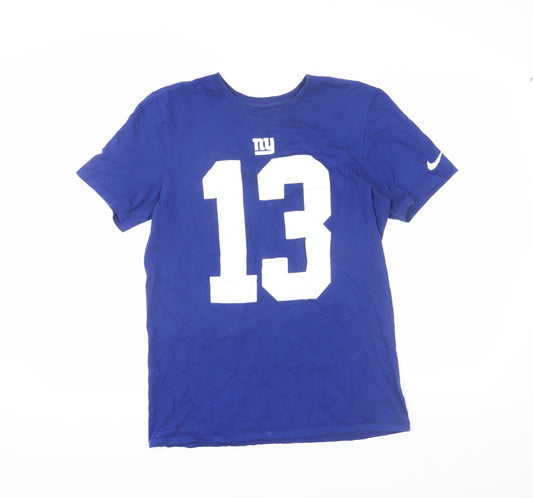 Mens UK Size S Nike Blue Cotton T-Shirt