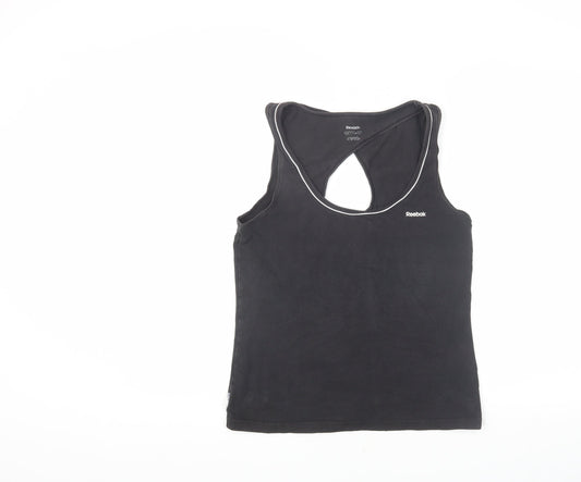 Reebok Women's Black Tank Top, Size L, Casual Wear