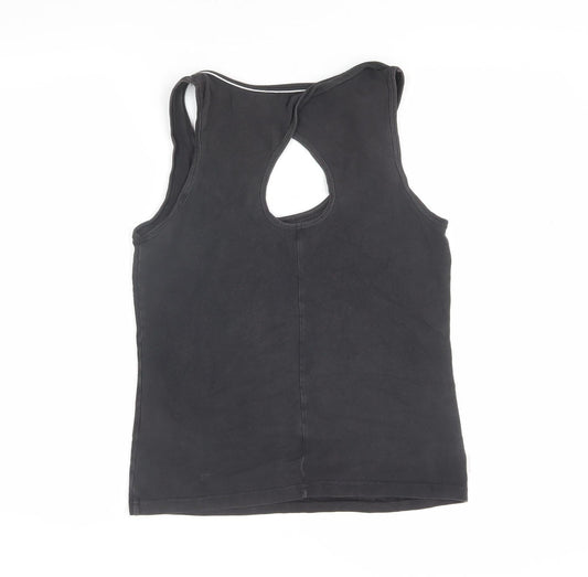 Reebok Women's Black Tank Top, Size L, Casual Wear