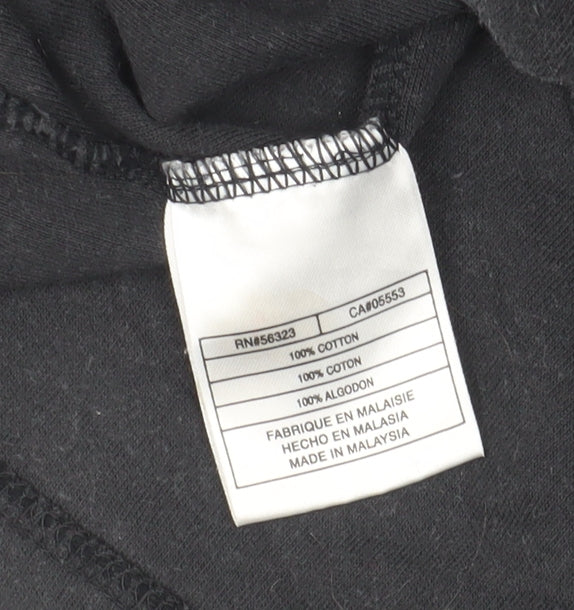 Nike Men's Black Mock Neck Long Sleeve T-Shirt M