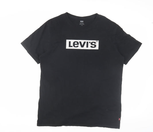 Levi's Men's Black Graphic T-Shirt - Large