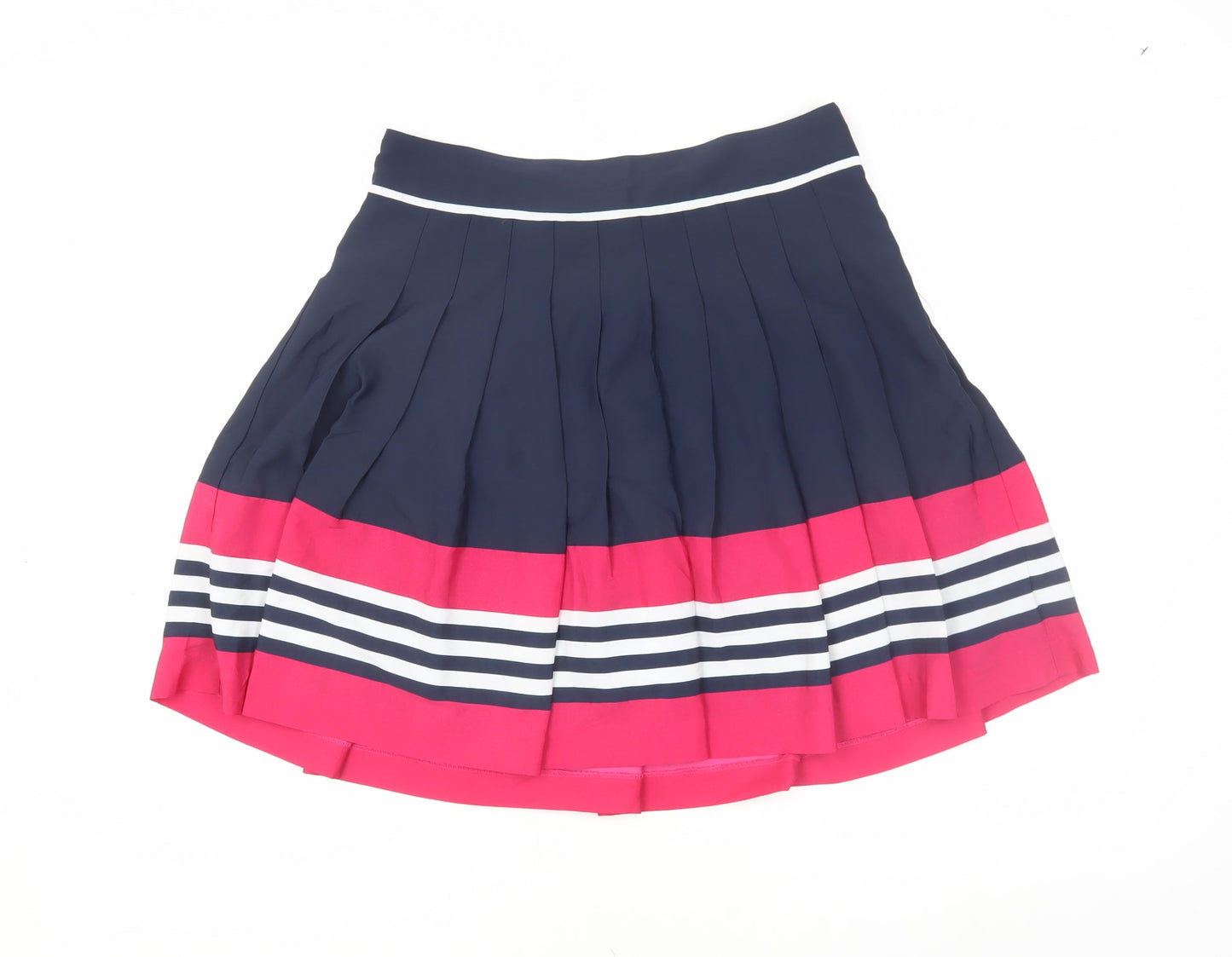 Tommy Hilfiger Women's Blue Pink Pleated Skirt Size 6