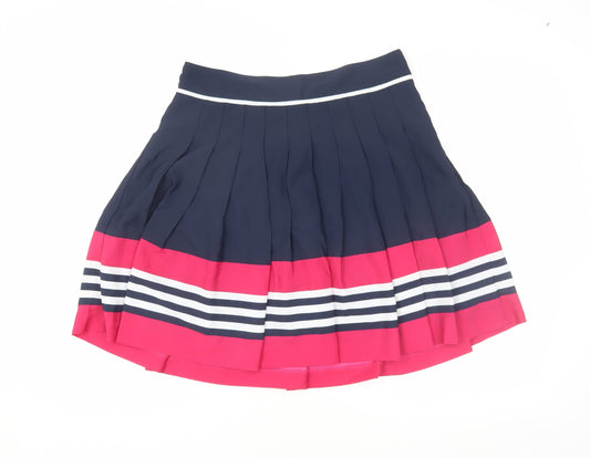 Tommy Hilfiger Women's Blue Pink Pleated Skirt Size 6