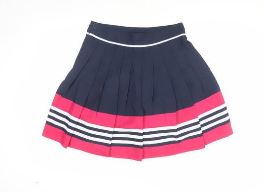 Tommy Hilfiger Women's Blue Pink Pleated Skirt Size 6