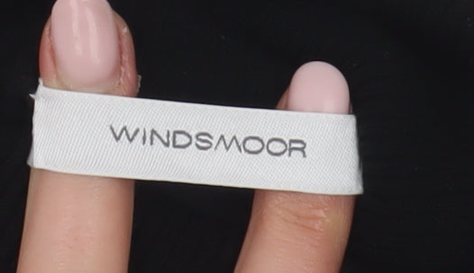 Windsmoor Women's Black High Neck Blouse, M