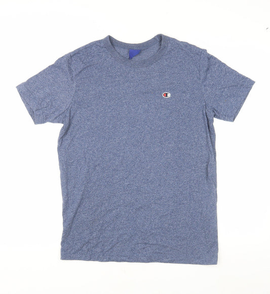 Mens UK Size M Champion Blue Cotton Blend T-Shirt