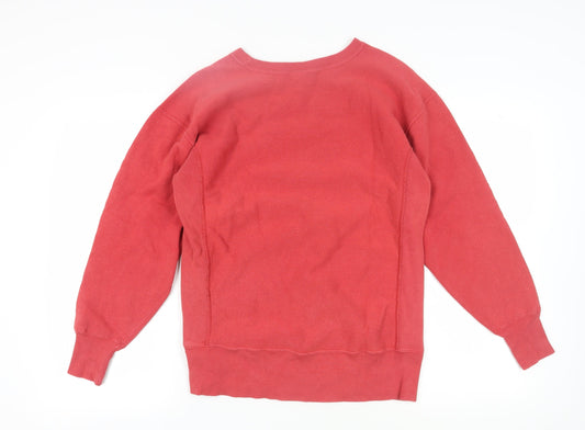 Champion Mens Red Pullover Sweatshirt Large