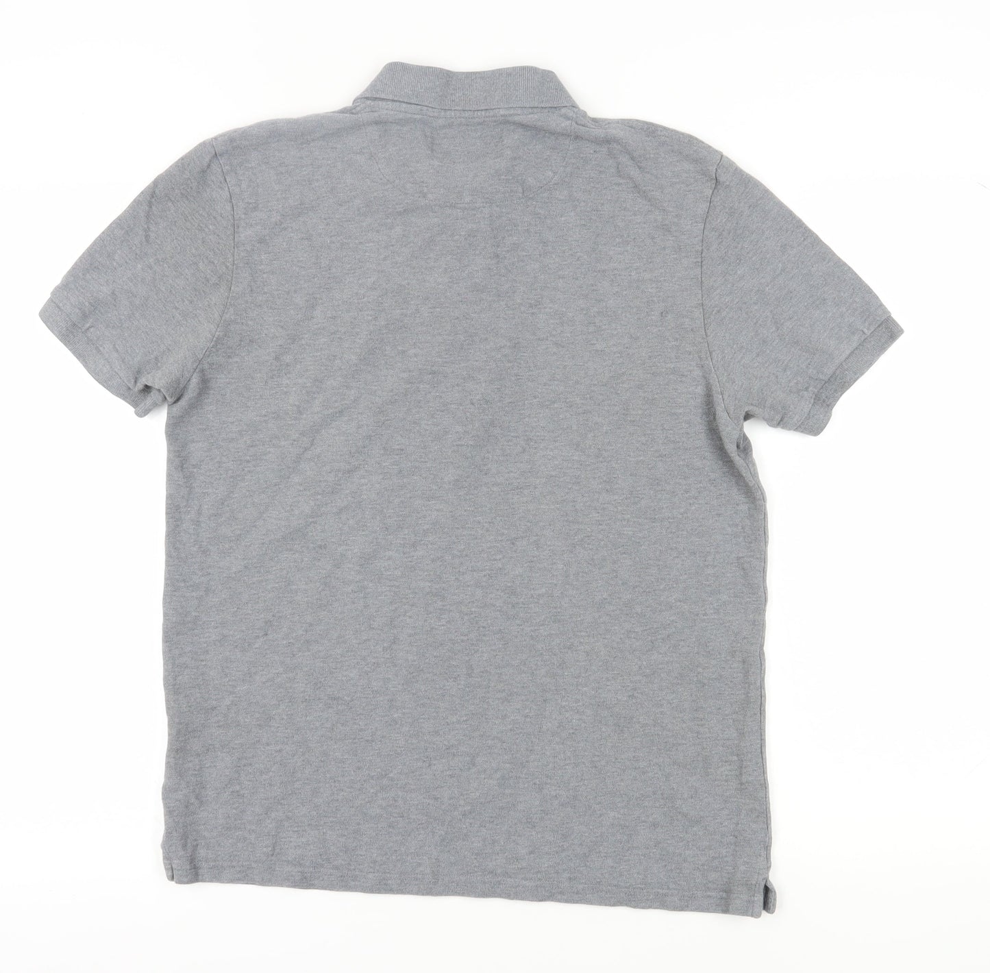 Lyle & Scott Men's Grey Cotton Polo Shirt L