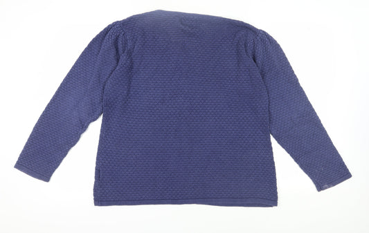 Marc Lauge Men's Blue Waffle-Knit Pullover, 2XL
