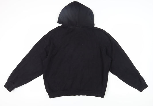 Monki Women's Black Cotton Pullover Hoodie, S