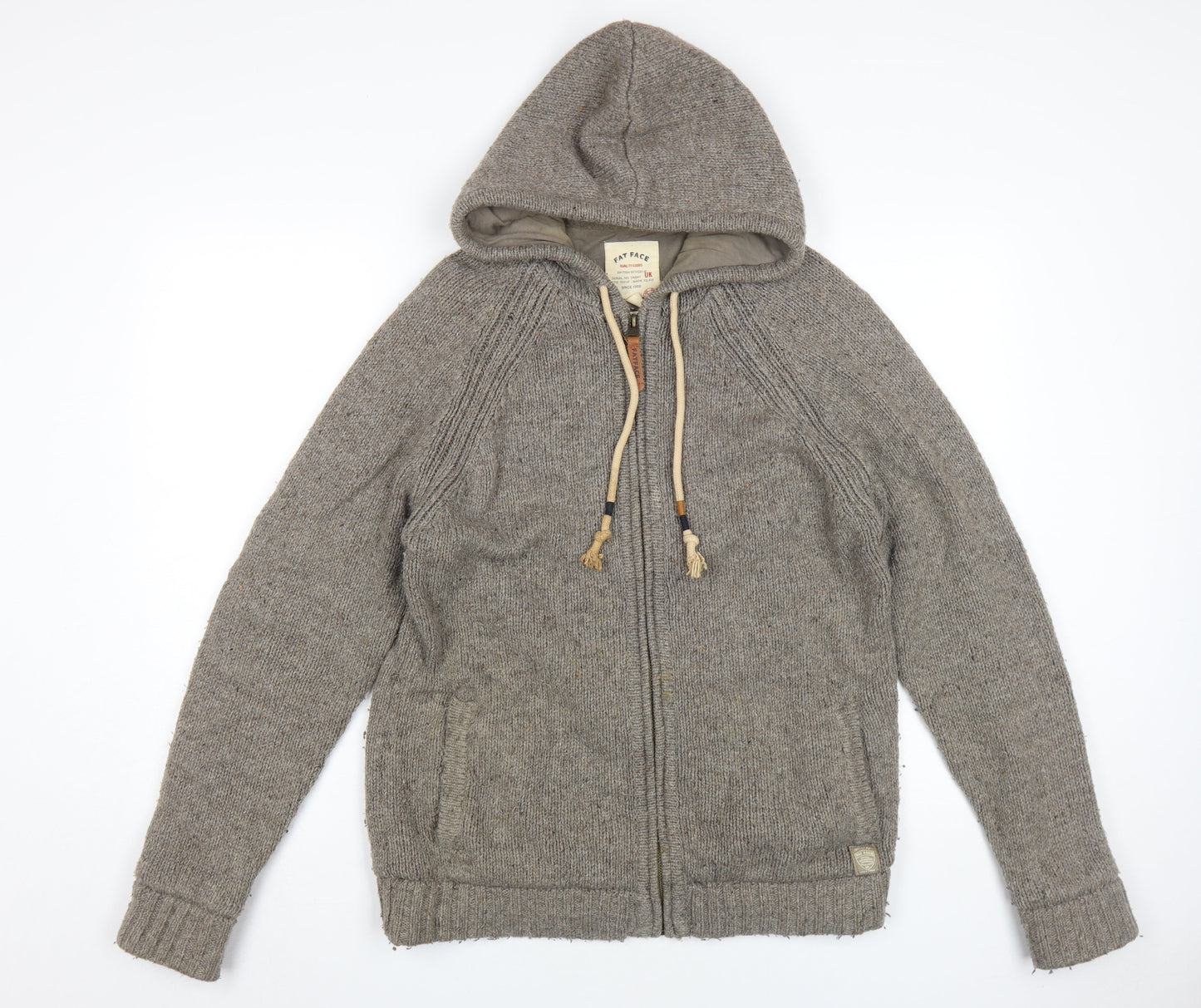 Fat Face Men's Grey Full Zip Hoodie, Size M