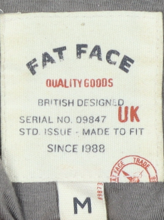 Fat Face Men's Grey Full Zip Hoodie, Size M