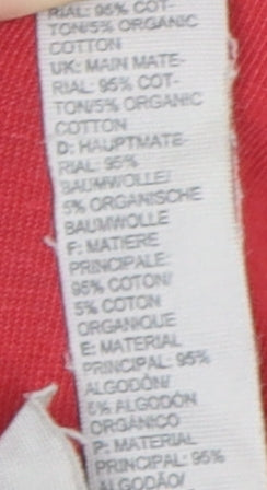 Adidas Unisex Red Basic T-Shirt, S, Casual Crew Neck