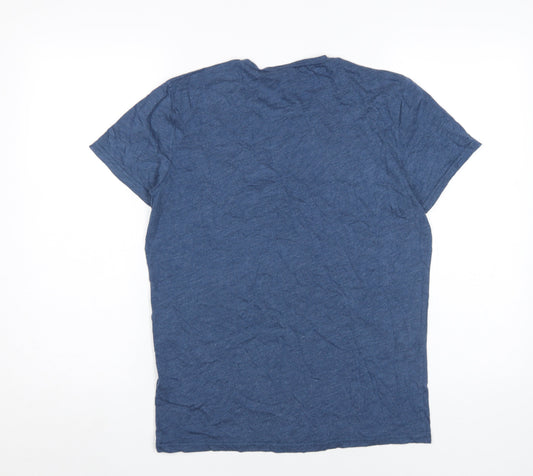 Hollister Unisex Blue T-Shirt S Basic Crew Neck