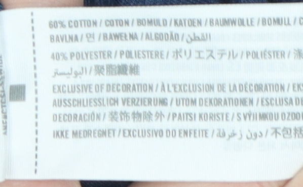 Hollister Unisex Blue T-Shirt S Basic Crew Neck