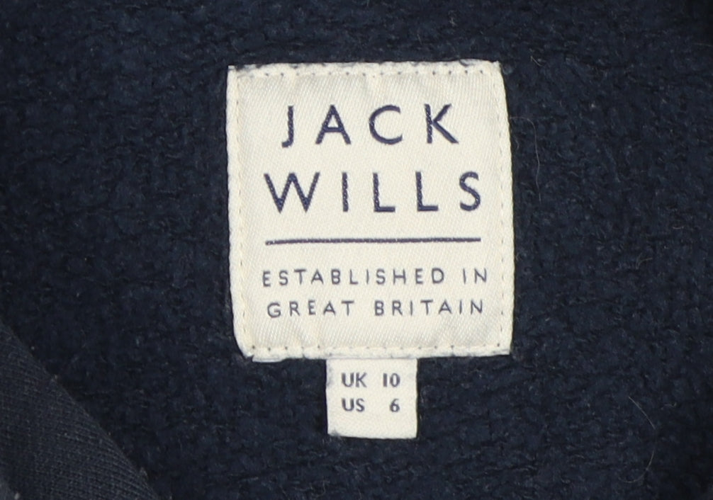 Jack Wills Women's Blue Hoodie Size 10 Pullover