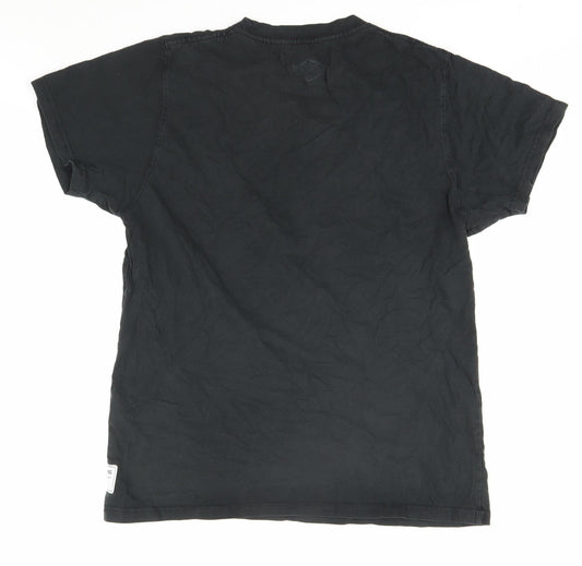 Supremebeing Mens Black Crew Neck T-Shirt M Logo