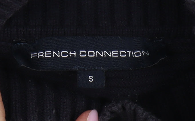 Brand and care label for French Connection Women's Black Striped jumper