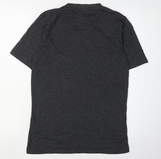 Mens UK Size S Manchester United Grey Polyester Blend T-Shirt
