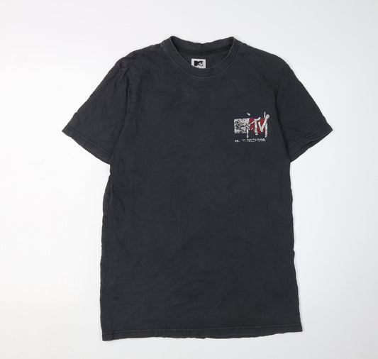 Tommy Jeans Men's Black MTV Graphic T-Shirt, Size S