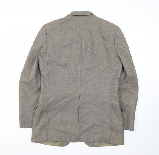 St Michael Men's Grey Herringbone Blazer 38R