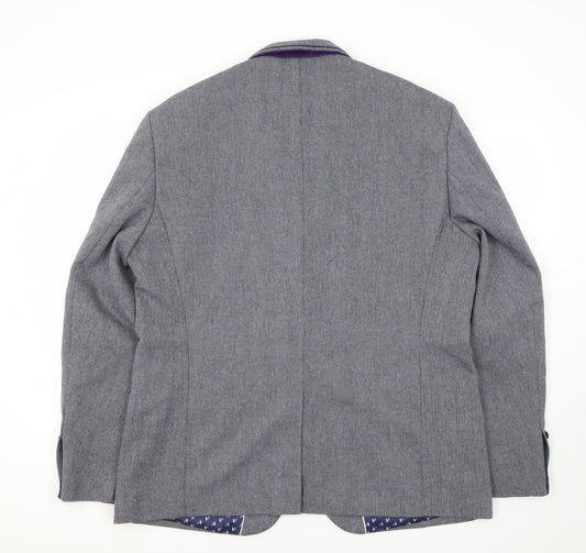 Cavani Grey Men's Blazer 46R Regular Fit