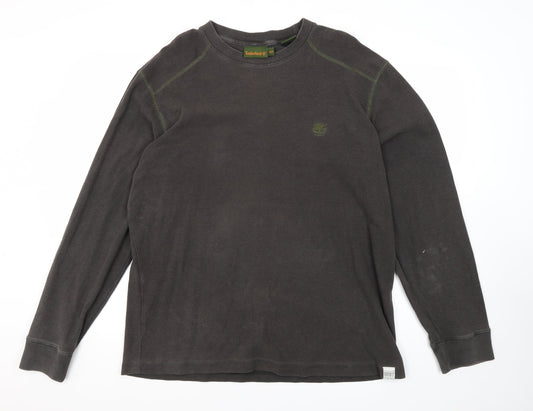 Timberland Men's Black Cotton Pullover Jumper XL