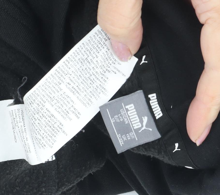 Puma Women's Black Hoodie, Size M, Pullover