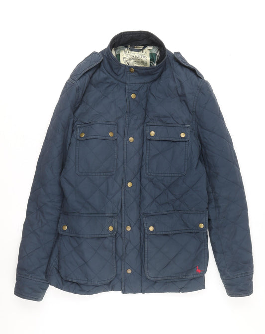 Jack Wills Men's Blue Quilted Jacket M