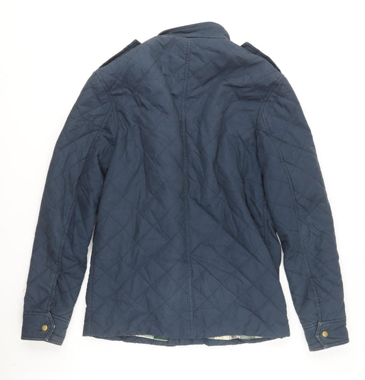 Jack Wills Men's Blue Quilted Jacket M