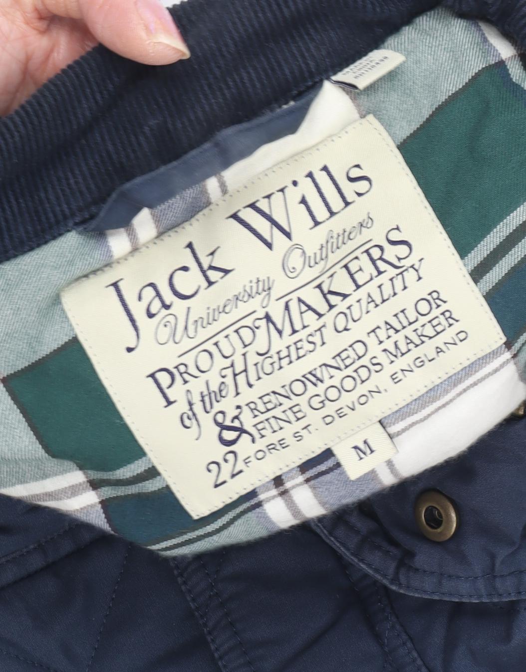 Jack Wills Men's Blue Quilted Jacket M