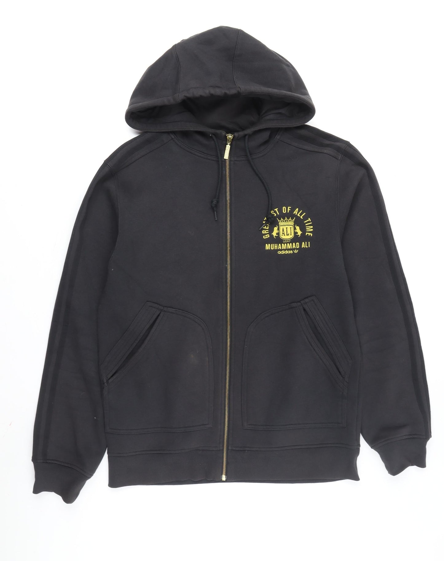 Adidas Unisex Black Full Zip Hoodie - S
