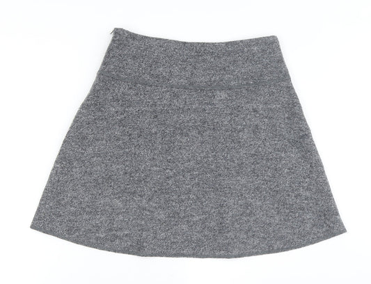 White Stuff Women's Grey A-Line Skirt, Size 12, Short Length