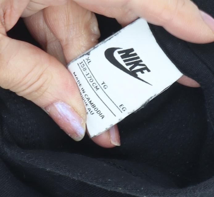 Nike Men's Black XL Pullover Hoodie with Logo