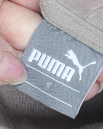 Puma Men's Beige Pullover Hoodie - S, Logo Accent