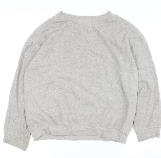 Disney Women's Grey Mickey Mouse Pullover Sweatshirt Size 6