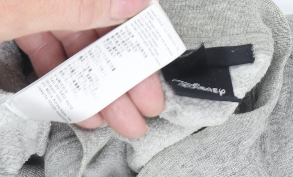 Disney Women's Grey Mickey Mouse Pullover Sweatshirt Size 6