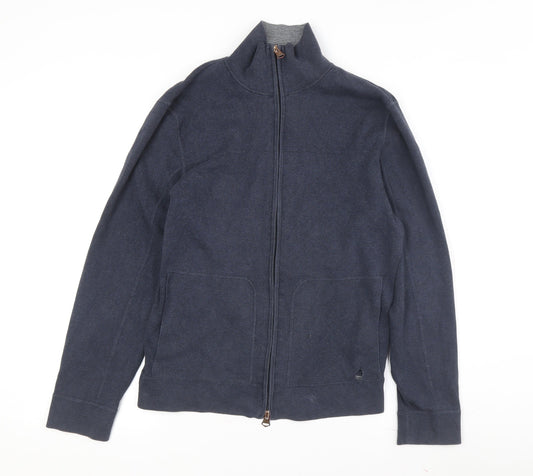 BOSS Men's Blue Casual Jacket L Stand-Up Collar