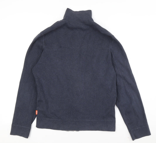 BOSS Men's Blue Casual Jacket L Stand-Up Collar