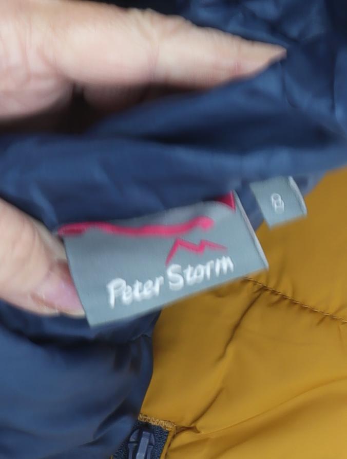 Peter Storm Women's Yellow Puffer Jacket M Hooded Outdoor