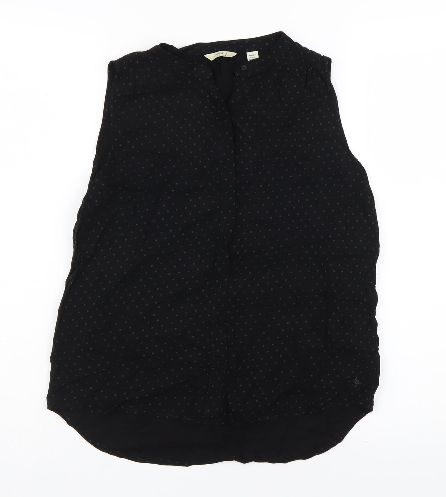 Jack Wills Women's Black Polka Dot Blouse Size 8