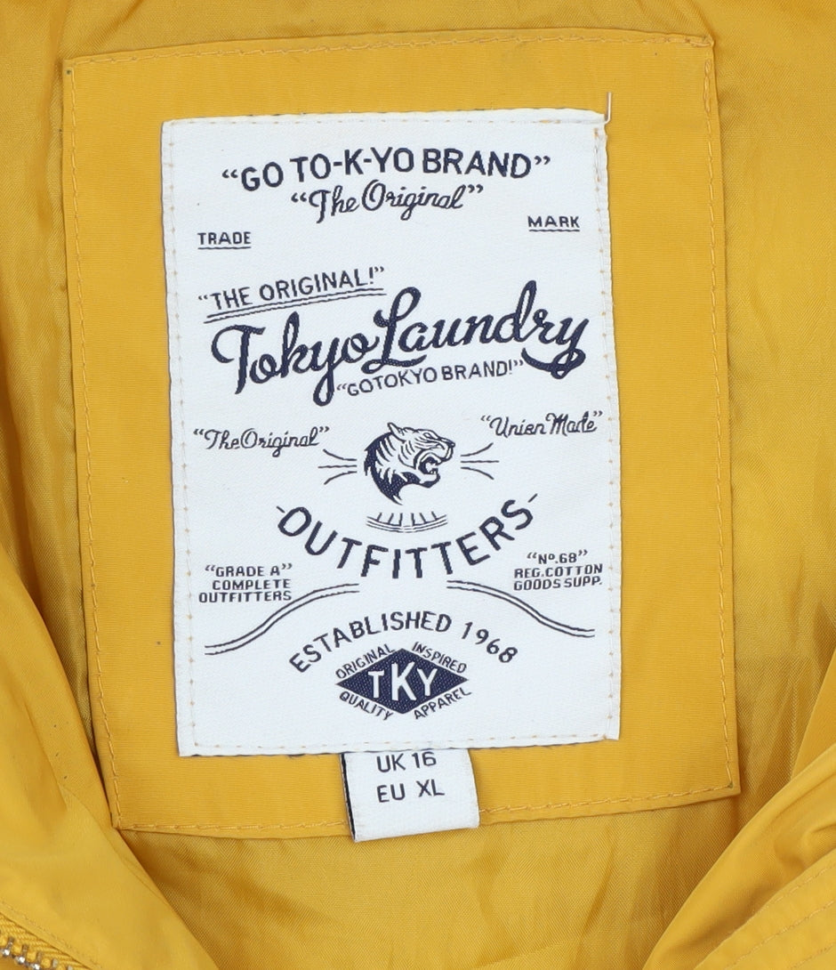 Tokyo Laundry Women's Yellow Puffer Jacket Size 16