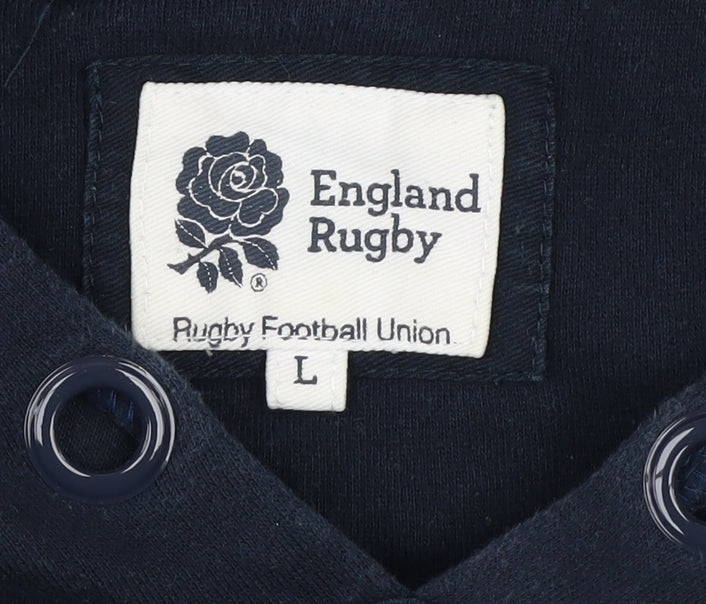 England Rugby Men's Black Pullover Hoodie - Large