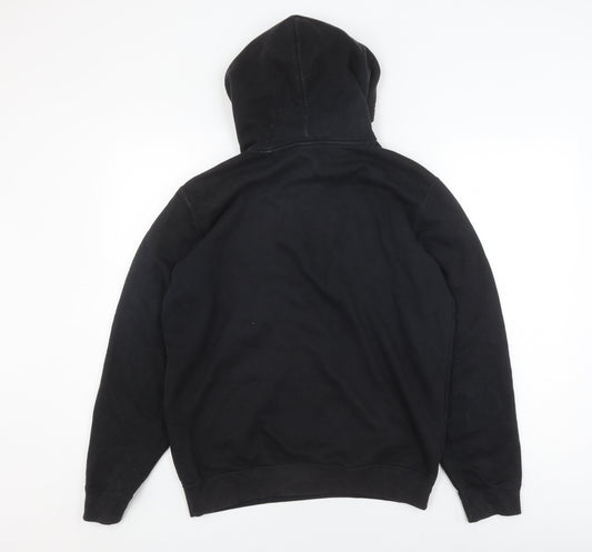 Champion Unisex Black Pullover Hoodie Medium Logo Detail